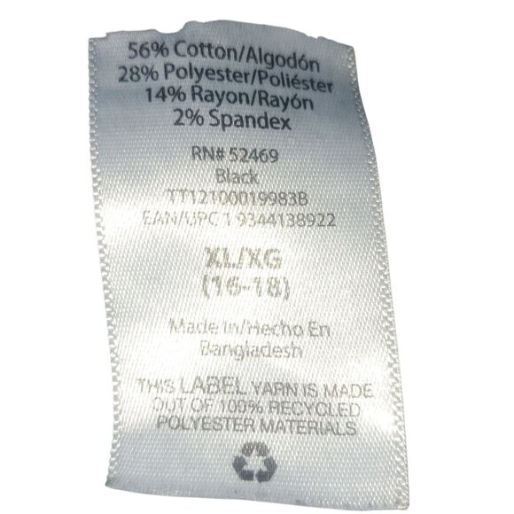 Time & Tru Womens Black Denim Shorts XL(16-18) Stretch Mid-Rise Casual - Picture 5 of 7